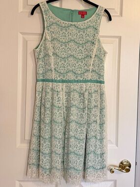 ELLE Mint Green Lace Dress